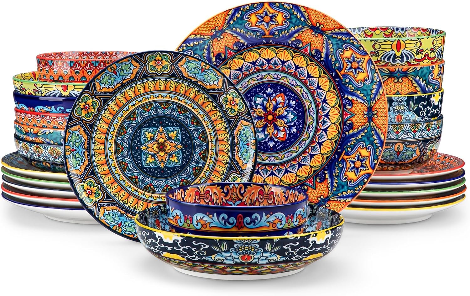 vancasso Bohemian Dinnerware Set 24 piece dishes set for 6