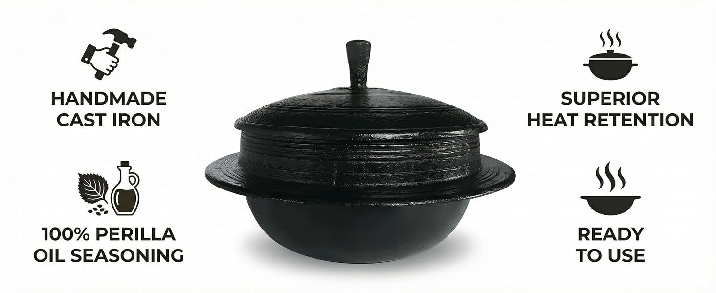 korean cast iron cauldron handmade quality summary