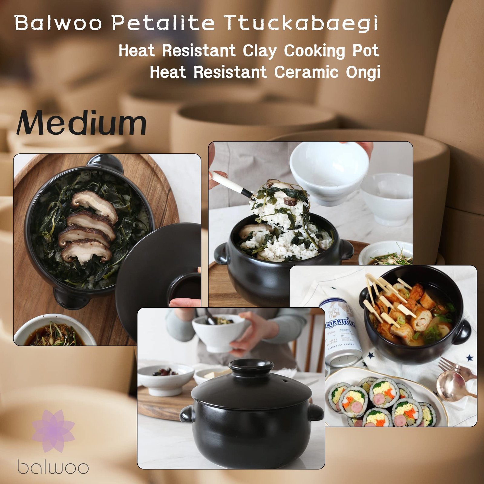 Korean Earthenware Ttukbaegi Cooking Examples