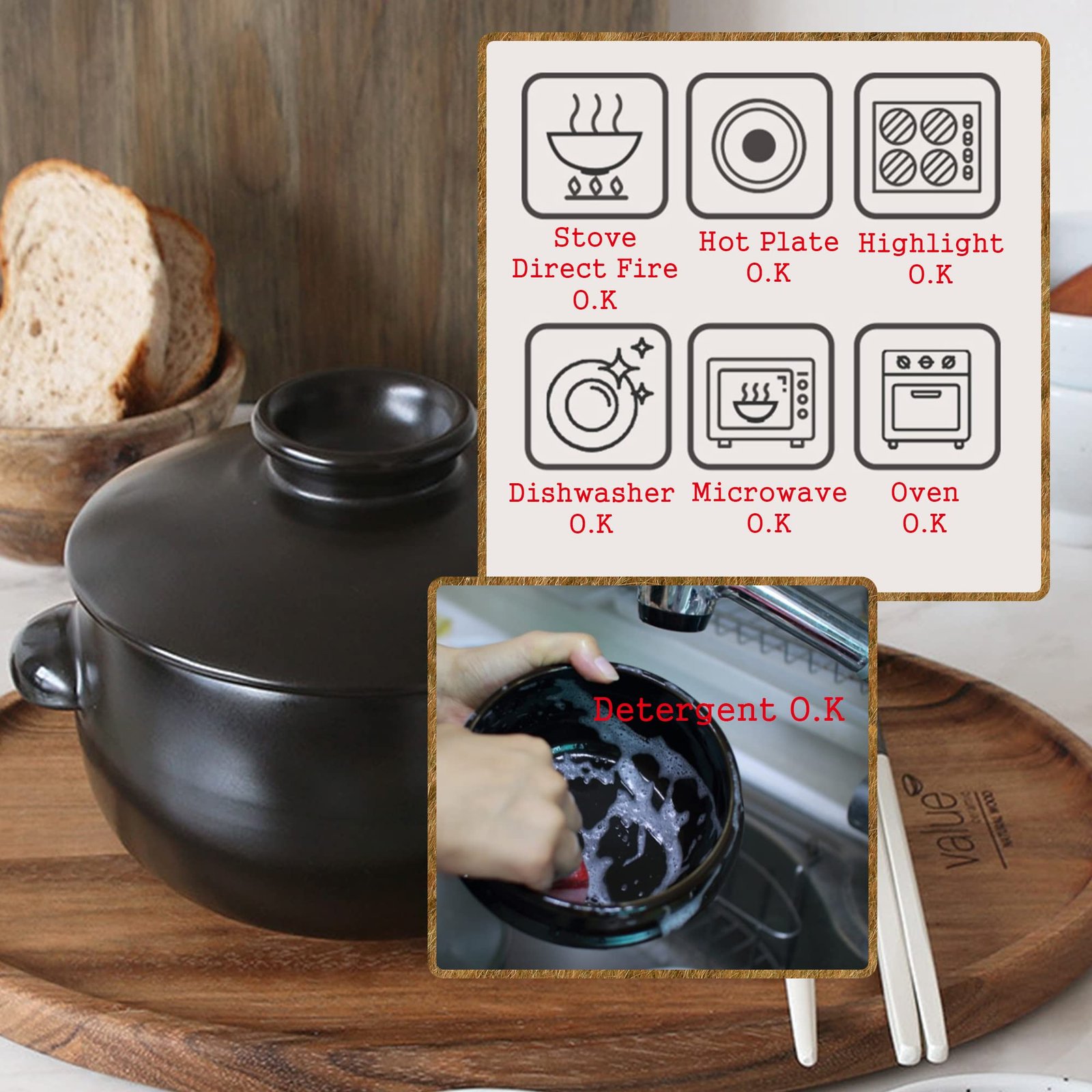 Korean Earthenware Ttukbaegi Dishwasher Safe