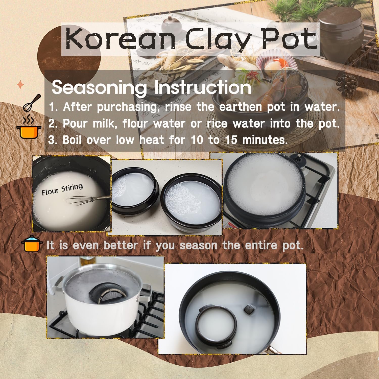 Korean Earthenware Ttukbaegi Seasoning Guide