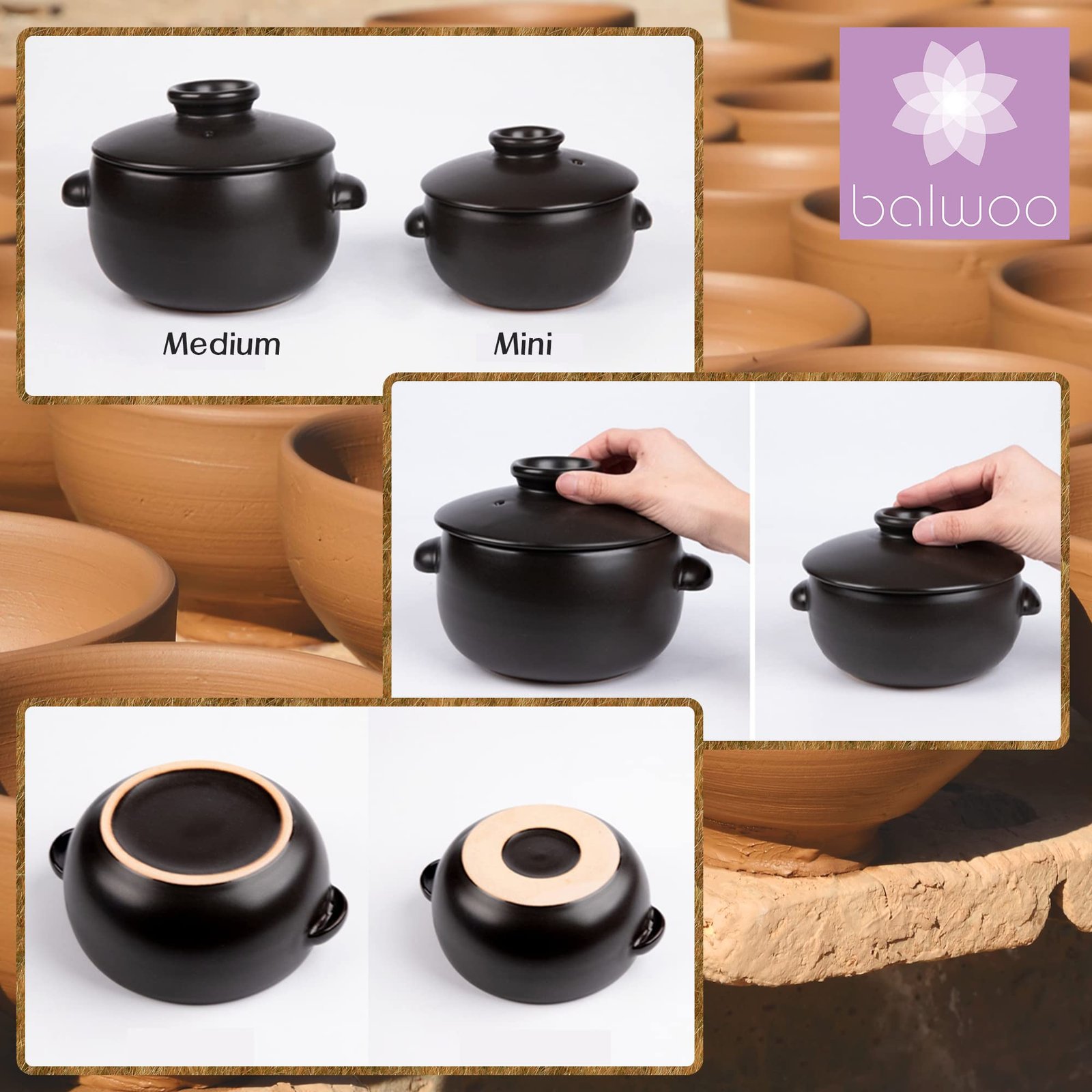 Korean Earthenware Ttukbaegi Size Comparison