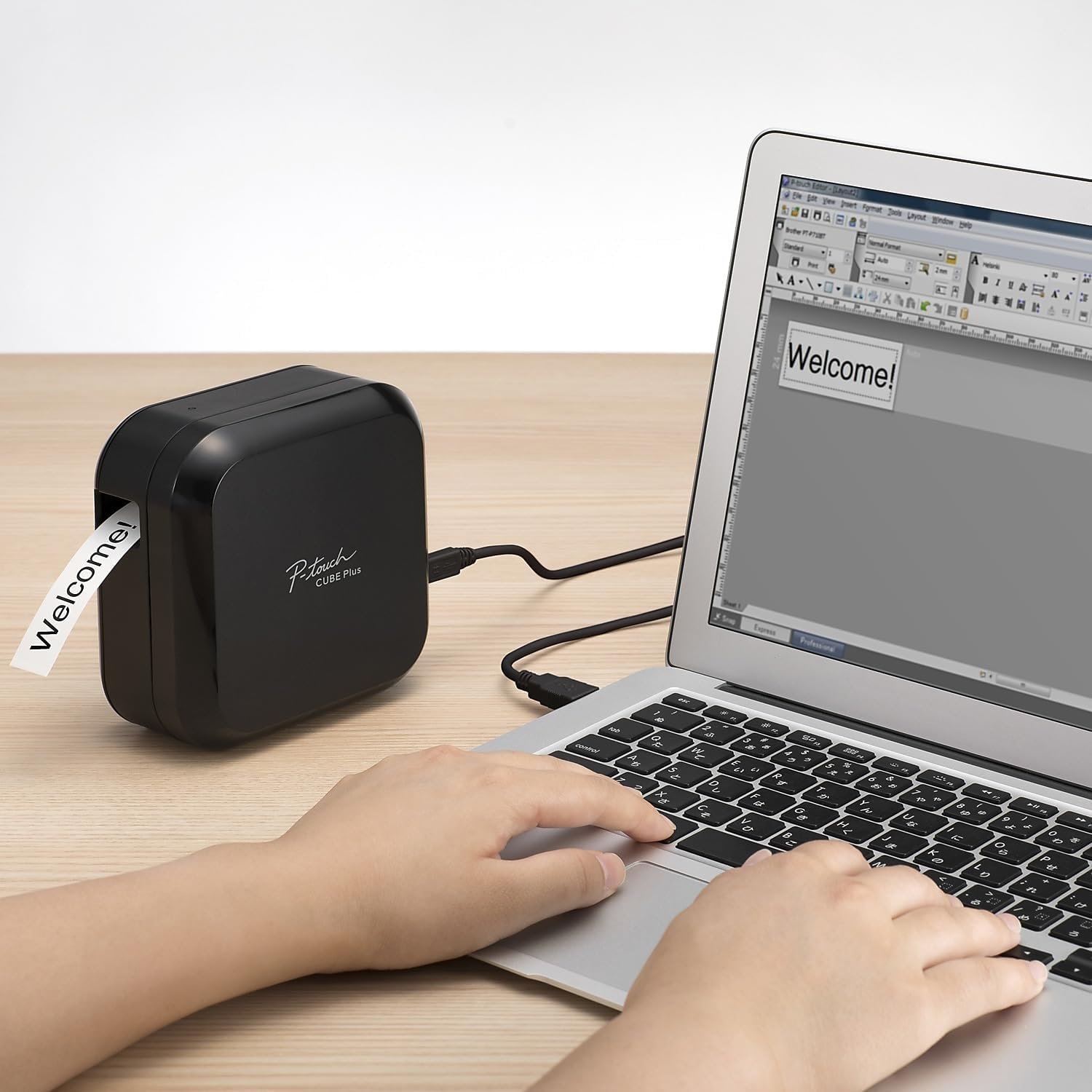 Home office labels created with a Bluetooth label maker