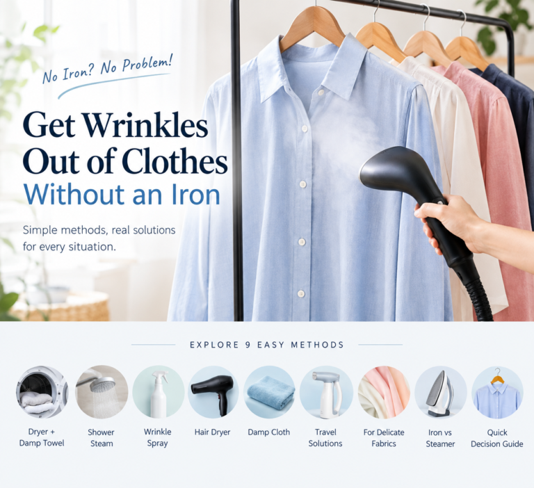 How to get wrinkles out of clothes without an iron