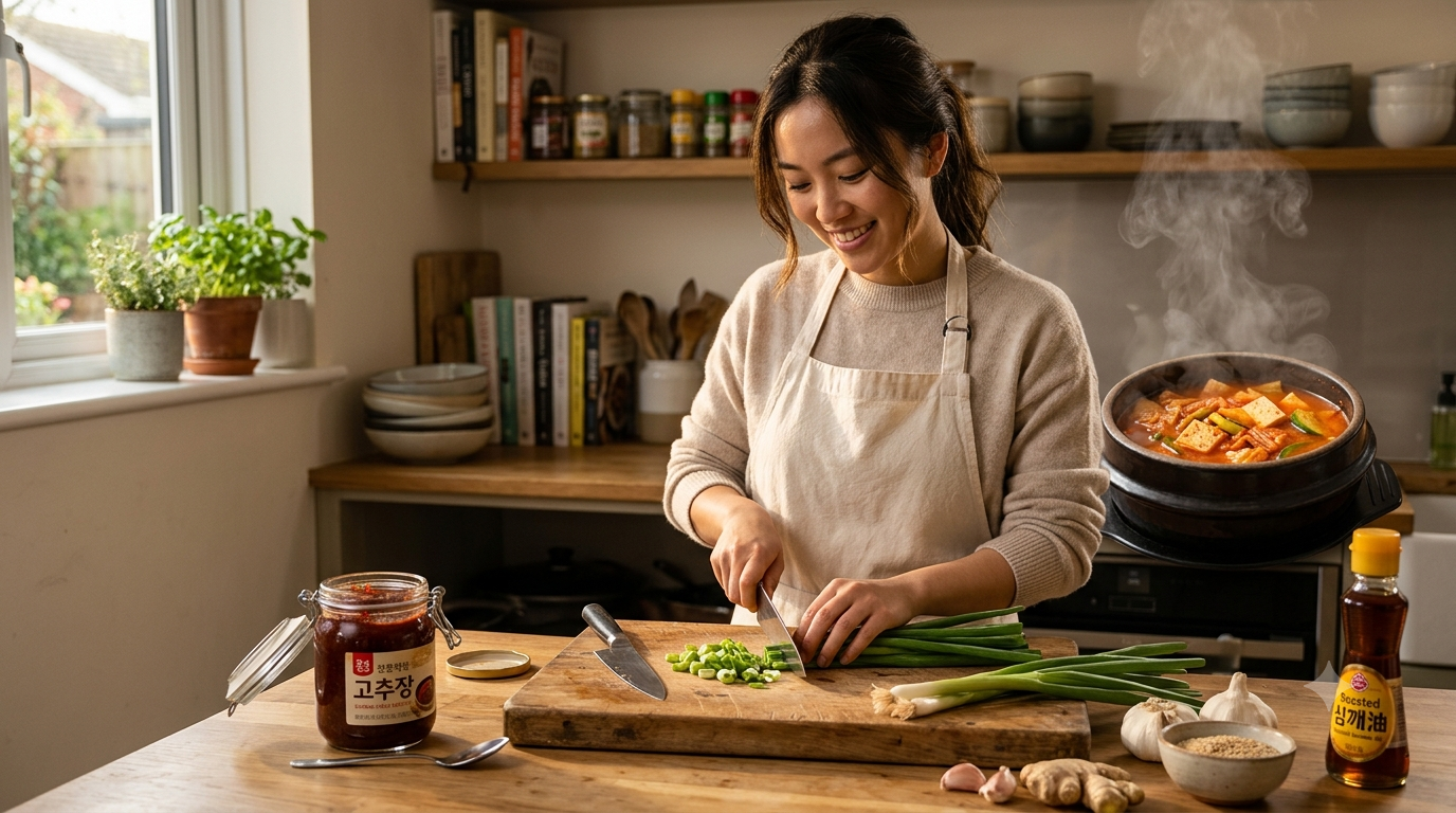 Beginner cooking Korean food at home
